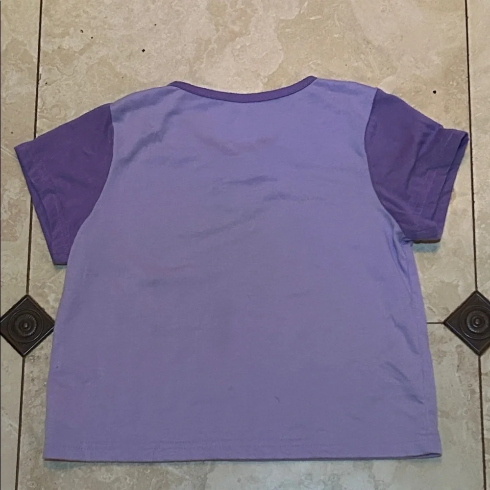 Faded Glory Purple Kids Tee with Starry Monkey Design